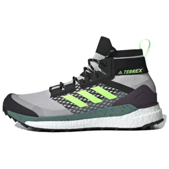Adidas Terrex Free Hiker Hiking Shoes Men High-top Grey/Green