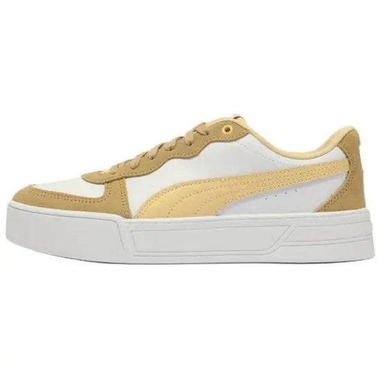 PUMA Skye Skateboard Shoes Women's Low-Top Brown/Yellow