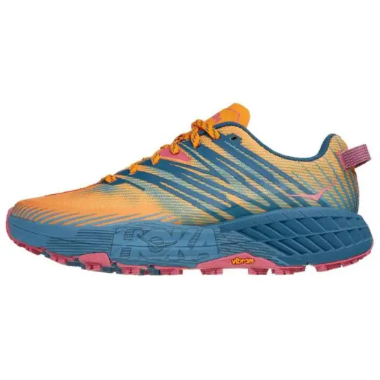 HOKA ONE ONE Speedgoat 4 Running Shoes Women's Low-top Blue/Orange
