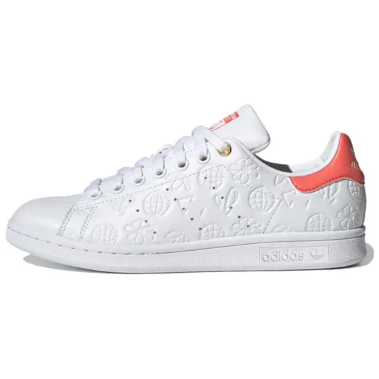 Adidas Originals Stan Smith Embossed Graphics White Semi Coral Women's