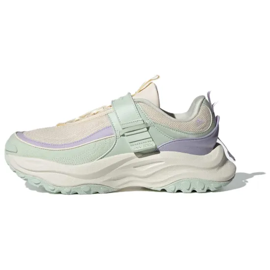 Adidas Maxxwavy Anti Slip Wear Resistant Low Top Casual Running Shoes Women's White Green Brown
