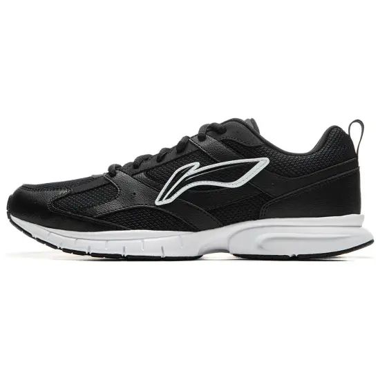 LiNing R037 Cushioned Slip Resistant Abrasion Resistant Breathable Low Top Running Shoes Men's Black