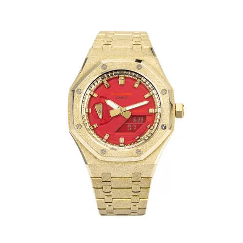 CASIO Unisex Liquid Crystal/Analog Dual Display Series 44.5mm Red Watch