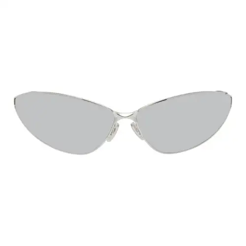 Balenciaga Acetate Metal Irregular Shape Sunglasses Women's Silver