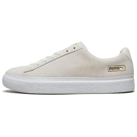 PUMA Suede Skateboarding Shoes Unisex Low-top Beige/White
