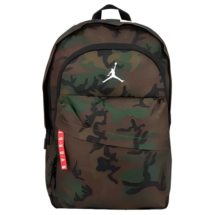 Jordan Polyester Backpack Regular Unisex Camouflage Army Green