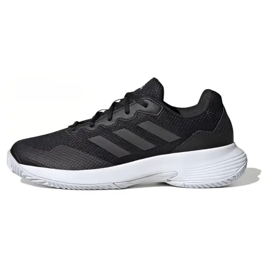 Adidas Gamecourt 2.0 Core Black Silver Metallic Women's