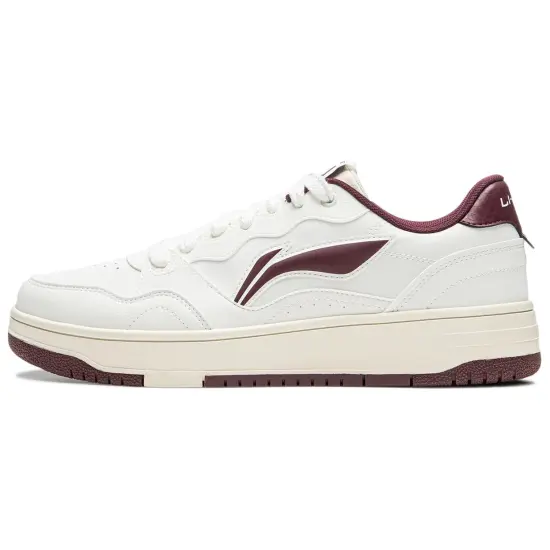 LiNing Tianji Soft Wear-resistant And Lightweight Low-Top Skateboard Shoes Men's White Purple