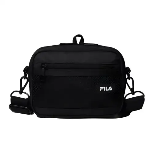FILA Nylon Shoulder Bag, Crossbody Bag Regular Unisex Black