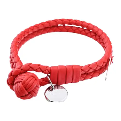 Bottega Veneta Lambskin Wristbands Unisex Red