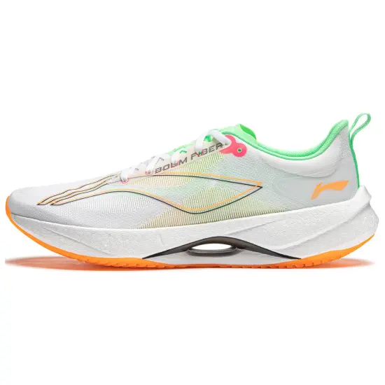 LINING Super Light 21 Running Shoes Men Low-Top White Green Orange