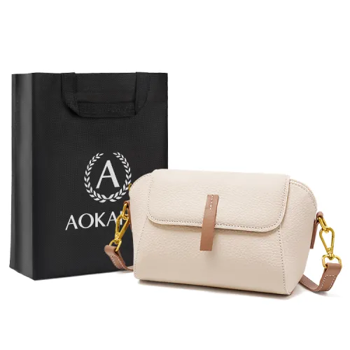 AOKANG Top Grain Cow Leather Small Square Bag, Underarm Shoulder Bag, Crossbody Bag Regular Women's