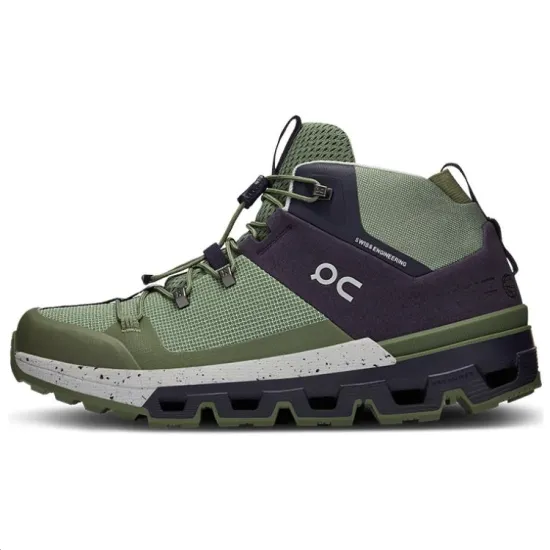 On Cloudtra Cushioned Slip-Resistant Mid-Top Trekking Shoes Women's Black Gray