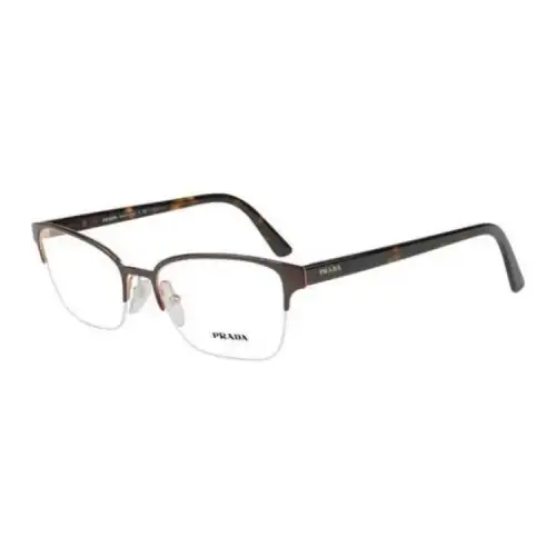 PRADA Metal Square Eyeglass Frames Women's Tortoiseshell