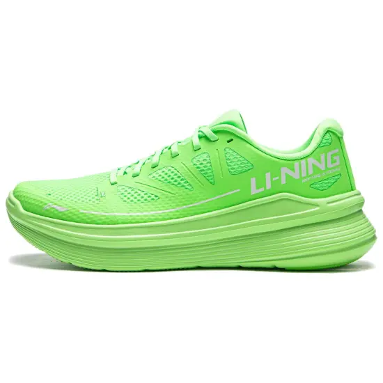 LINING Ling Yue Running Shoes Men Low-Top Neon Green