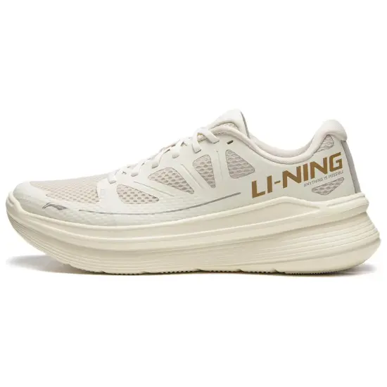 LINING Ling Yue Running Shoes Men Low-Top Oat Gray