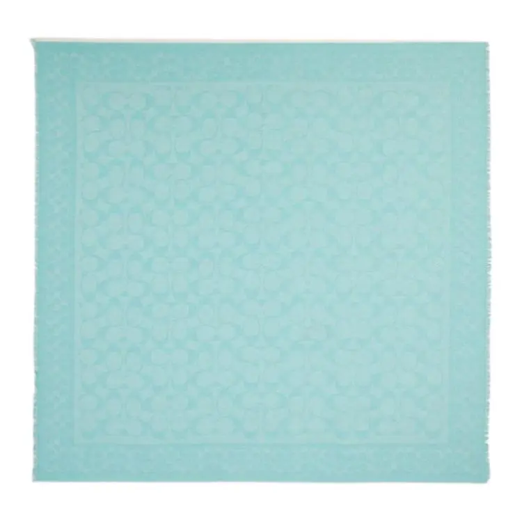 COACH Cotton Knit Scarves Women's Blue