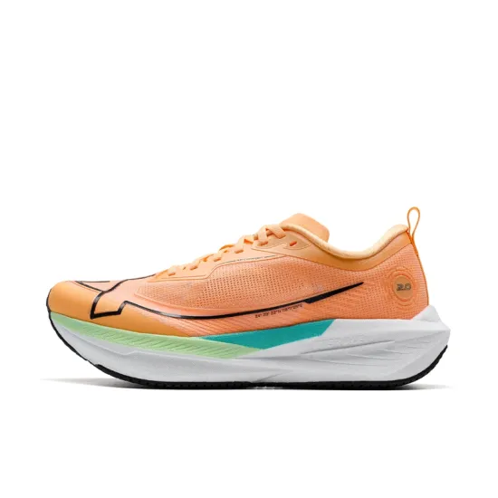 XTEP One-piece Molded 2nd Generation Running Shoes Men Low-Top Fresh Look Neon Orange