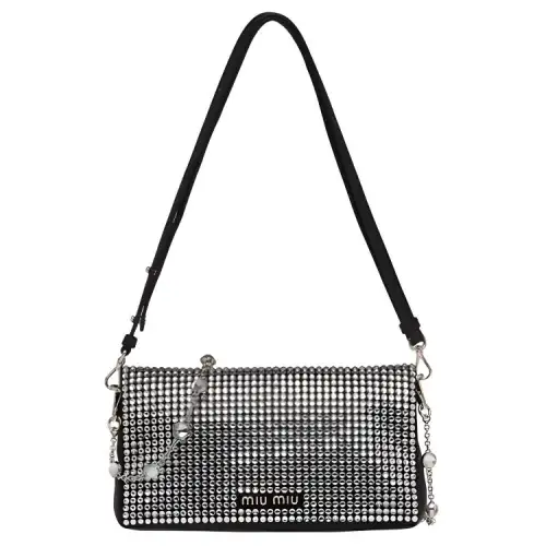 MIU MIU Soft Sheep Leather Portable Crossbody Bag, Shoulder Bag Women's Black