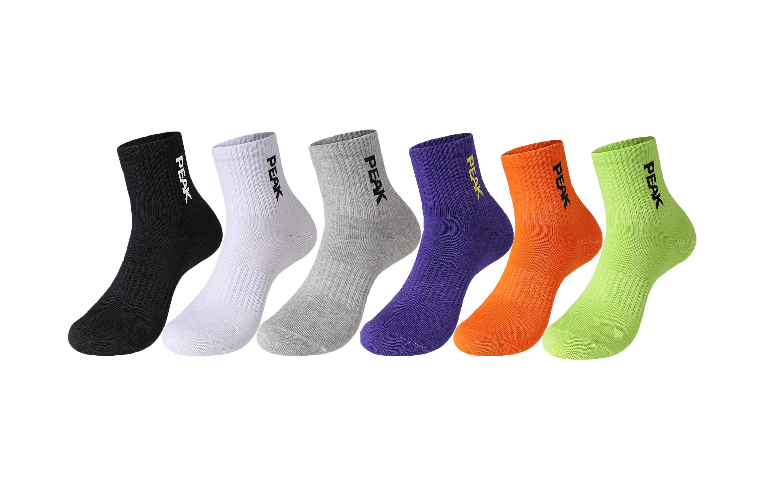 PEAK Ankle Socks Unisex Multi double Loading Multiple Colors Terry Sole