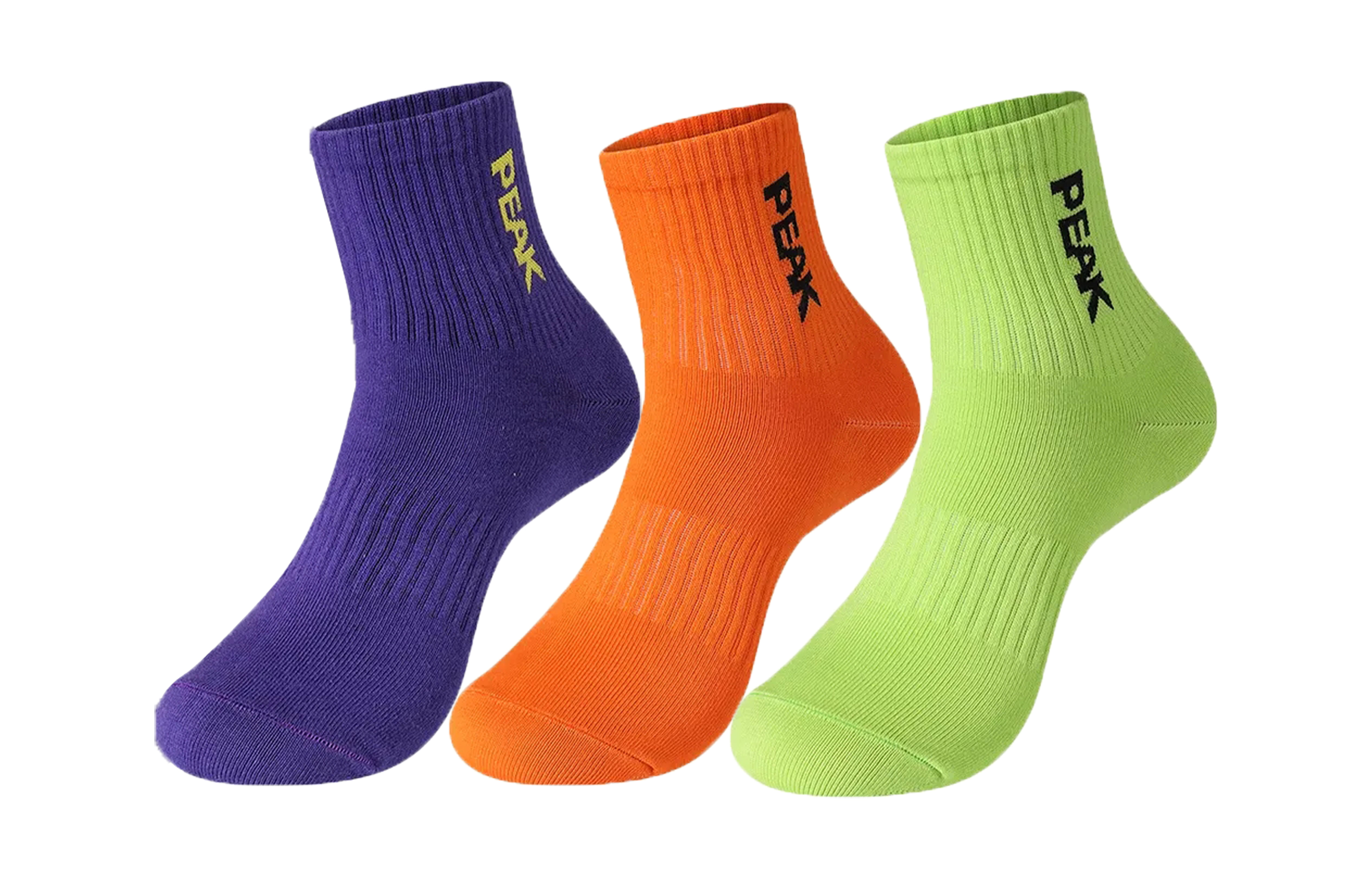 PEAK Ankle Socks Unisex Multi double Loading Multiple Colors Terry Sole