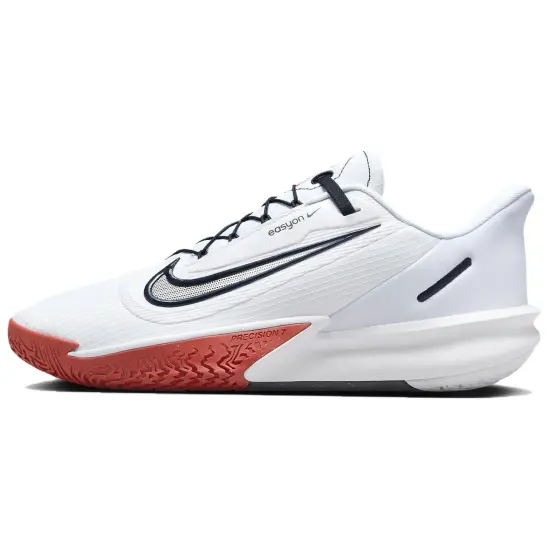 Nike Precision 7 Cushioned Slip Resistant Low Top Basketball Shoes Unisex White Red