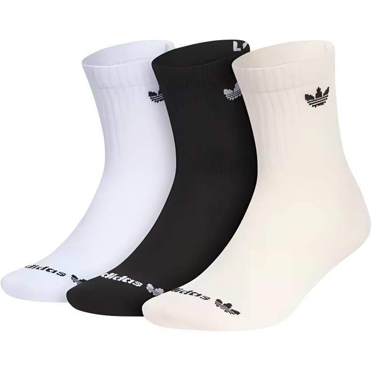 adidas originals ORIGINALS TREFOIL 2.0 3 PACK HIGH QUARTER SOCKS Logo 3