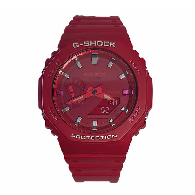 CASIO Men Liquid Crystal/Analog Dual Display Series Red Watch