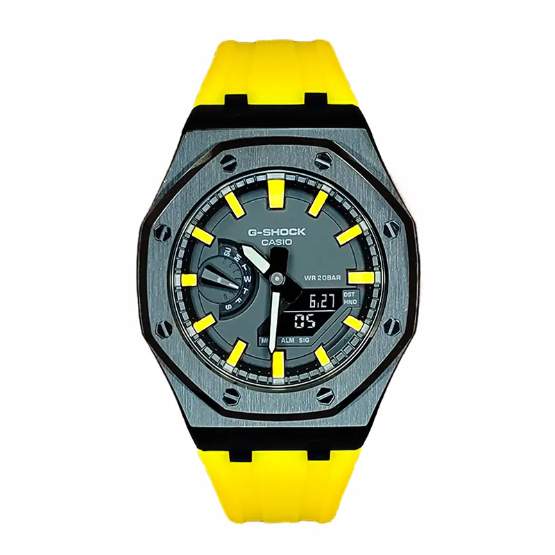 CASIO Men Liquid Crystal/Analog Dual Display Series 44mm Black Watch