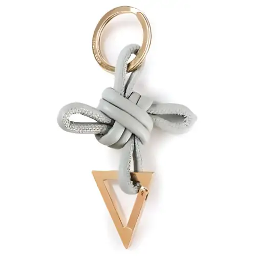 Bottega Veneta Logo Engraved Triangle Keyring