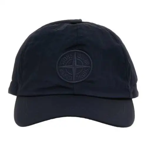 STONE ISLAND Nylon Baseball Caps Men's Marine Blue