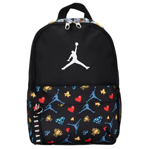 Jordan Polyester Backpack Small Unisex Black & Multicolor