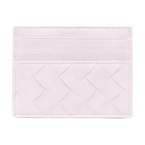 Bottega Veneta Leather Card Case Pink