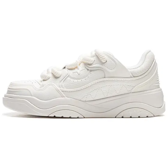 LINING Skateboard Shoes Men Low-Top Mist White