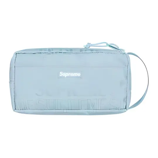 Supreme SS19 Cotton With Polyester Storage Bag Handbag, Toiletry Bag Unisex Ice Blue