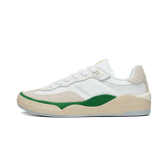 LiNing Skategeneral Skateboard Shoes Men Low-Top Snow White/Egg Milk Gray