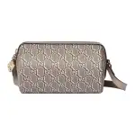 GUCCI Print Leather Crossbody Bag, Shoulder Bag Women's Taupe