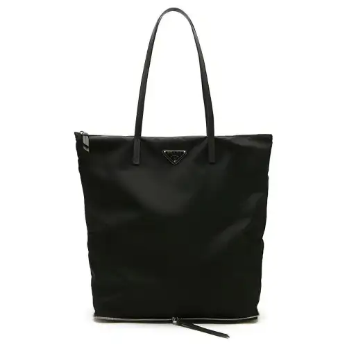PRADA Fabric With Leather Handbag, Shoulder Bag Women's Black