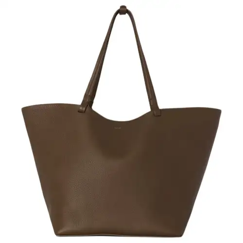 THE ROW Park Tote Grained Calfskin Handbag, Shoulder Bag Women's Dark Olive Green