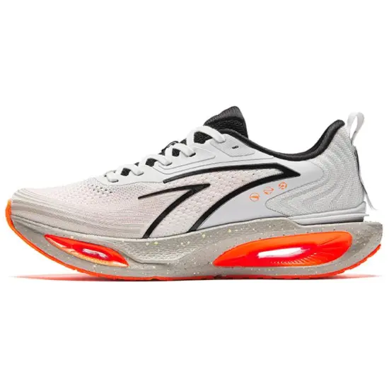 ANTA Running Shoes Men Low-Top Papyrus White/Basic Black/Sand Gray