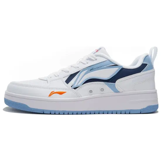 LINING Haichuan Skateboard Shoes Men Low-Top White Blue
