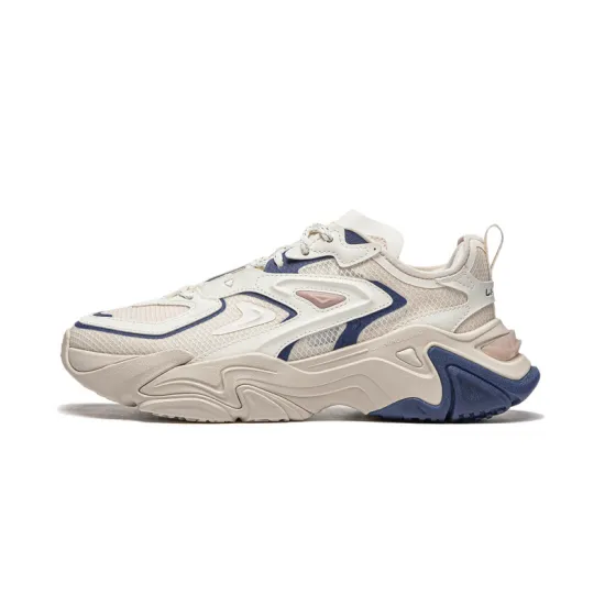 LINING Casual Shoes Women's Low-Top Egg Cream Gray/Ecru/Navy
