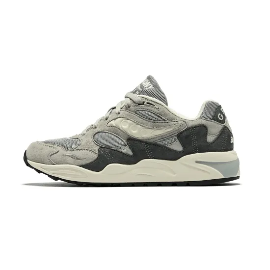 Saucony Grid Shadow 2 Running Shoes Unisex Low-Top Light Gray/Dark Gray