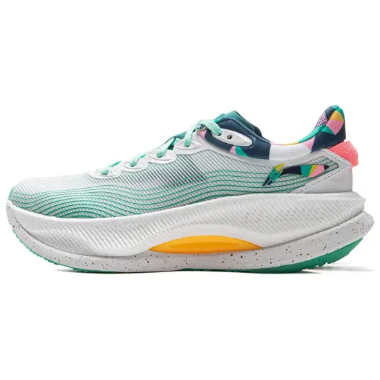 LINING Yueying 4PRO Running Shoes Women's Low-Top Standard White/Porcelain Turquoise