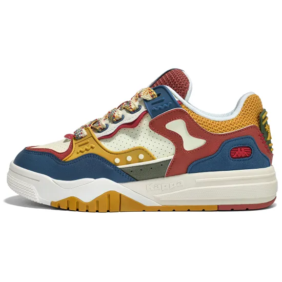 Kappa Anti Slip Wear Resistant Low Top Skateboard Shoes Unisex Light Malt Yellow