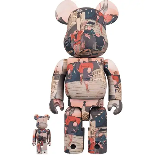 BE@RBRICK 400%100% Tokyo National Museum Utagawa Hiroshige Fifty-third Nihonbashi Bridge on Tokaido Trendy Figure 7cm/28cm