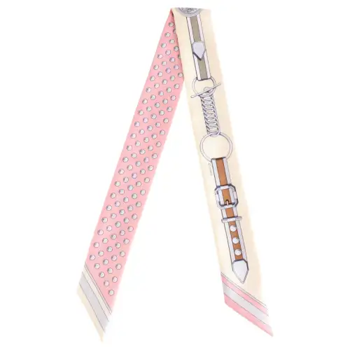 Hermès Pre Owned 1990 2025 Grand Tralala Silk Twilly Scarf Scarves