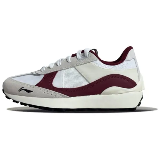 LINING Casual Shoes Women's Low-Top Standard White/Ecru/Deep Crimson