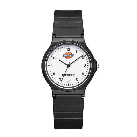 Dickies Wrist Watches Quartz Movement Rubber Band Strap White Dial Unisex