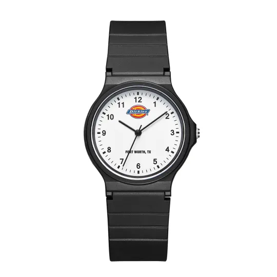 Dickies Wrist Watches Quartz Movement Rubber Band Strap White Dial Women's Watch